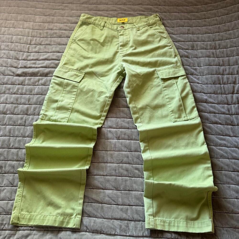 authentic golf wang lime green utility cargo pants size 30